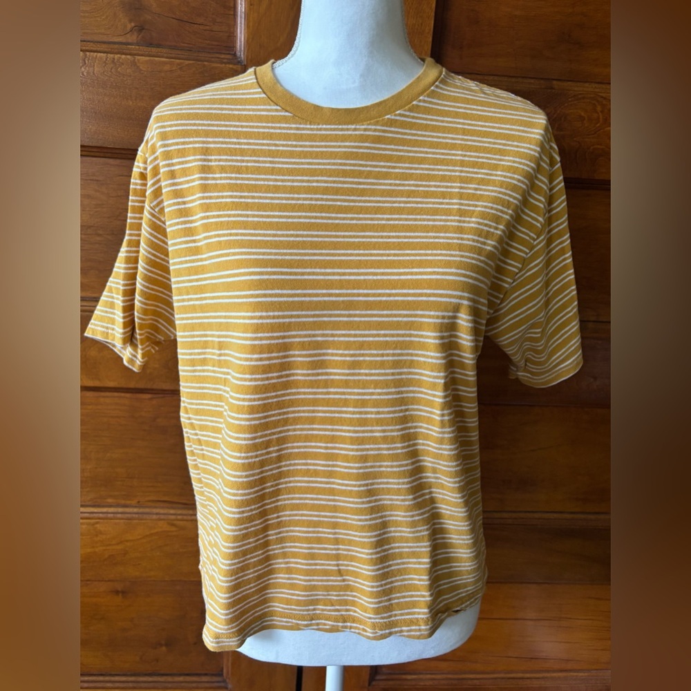 Brandy Melville Yellow Striped T-Shirt